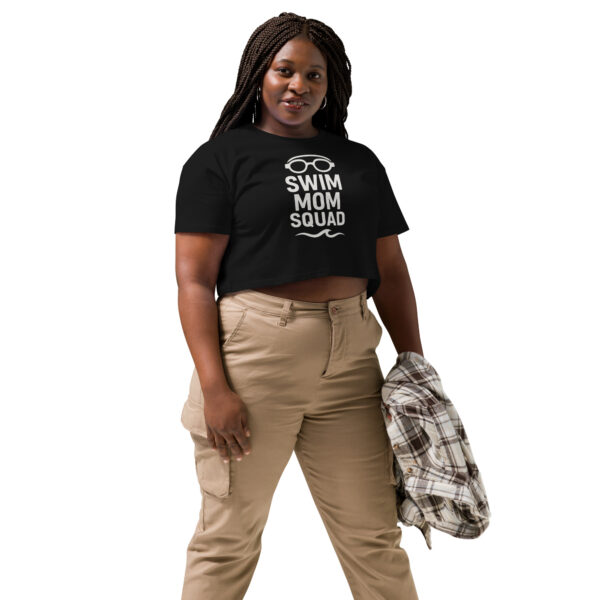 Swim Mom Squad Crop Top – Sporty, Stylish & Perfect for Pool Days