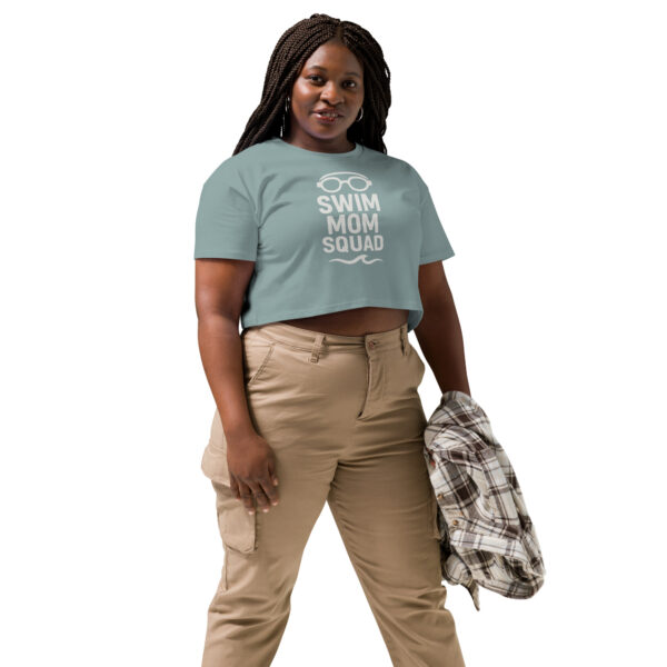 Swim Mom Squad Crop Top – Sporty, Stylish & Perfect for Pool Days - Image 2